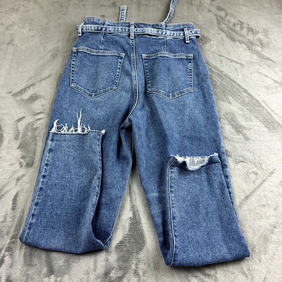 Hollister Jeans Womens Size 7 Ultra High Rise Mom Tapered Belted 27" Paper Bag - Picture 11 of 12